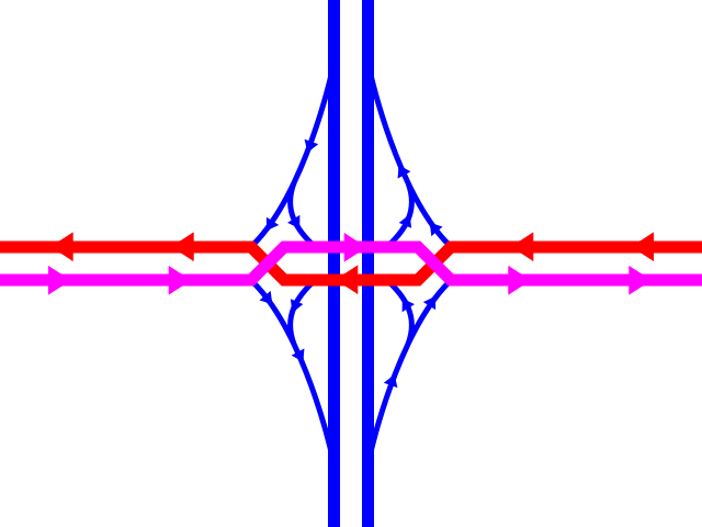 File:Diverging diamond redone.svg