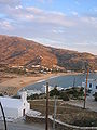 The popular Milopotas beach in the island of Ios.