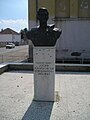 Statue of Josif Josifovski-Sveshtarot in Prespa.