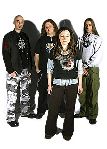 Sceptic in 2005. From left: Marcin Halerz, Jacek Hiro, Weronika Zbieg and Jakub Chmura.