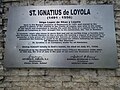 St. Ignatius monument plaque