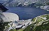 The Kölnbrein Dam and reservoir