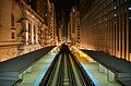 Northward view of Chicago 'L' from Adams/Wabash in the Chicago Loop