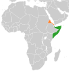 Location map for Eritrea and Somalia.