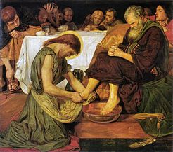 Jesus washing Peter's feet