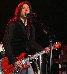 Michael Sweet performing with Boston live on June 13, 2008 in Hinckley, MN