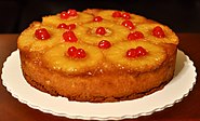 A pineapple upside-down cake