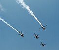 Canisters are used to produce white smoke during air displays