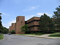 A rear view of Albany High School, the Albany City School District's flagship institution.