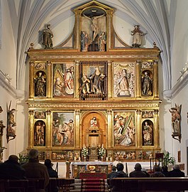 Retablo mayor del Convento de Santa Isabel de Valladolid, de Francisco Velázquez, Cristóbal Velázquez, Melchor de Beya, Juan Imberto y Gregorio Fernández (1613-1614).