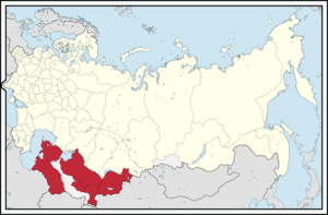 Туркестанское генерал-губернаторство на карте