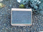 Marker of the historic flagpole.