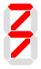 Digit 3 via segments a g h and i of a nine-segment display