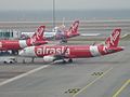 An AirAsia Airbus A320-200 in pushback