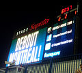 Scoreboard of Saputo Stadium