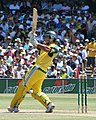 Australia are in trouble at 3/10 when Ricky Ponting decides to smash a couple of sixes. He went on to make 124 – his highest score in an ODI at the SCG. 2nd Final of the VB Series – Australia v Sri Lanka.