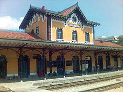 Volos railway station, designed by Evaristo De Chirico.