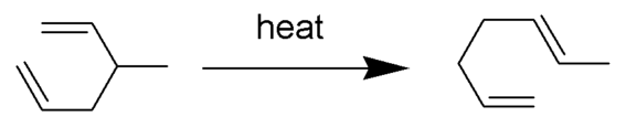 El Soportar rearrangement de 3-metilo-1,5-hexadiene