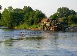 Водяное колесо на Регнице