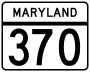 Maryland Route 370 marker