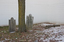 View of the graves