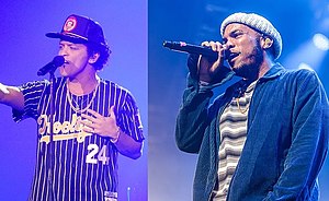 Bruno Mars (left) and Anderson .Paak (right)