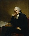 James Watt with engineering drawing, 1792