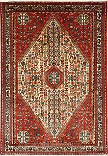 Typical Abadeh (Iran) rug design.