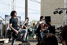 Abandon All Ships live at the Cactus Courtyard venue in Lubbock, Texas (2011).