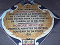 Commemoration of the Cartier expedition in the floor of the cathedral.