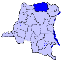 Location of Bas-Uele district in the Democratic Republic of the Congo