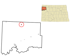 Location of Alamo, North Dakota