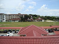 SMK Bakar Arang Field. The building after the field is SK Bakar Arang