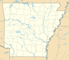 Map of Arkansas. Pea Ridge is in the far northwest, Little Rock is near the center, and Clarendon is due east of Little Rock. St. Charles is south of Clarendon, and Searcy and Jacksonport are north of Clarendon