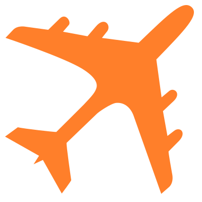 File:Airplane silhouette orange.svg