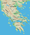 Image 13Map showing the major regions of mainland ancient Greece and adjacent "barbarian" lands. (from Ancient Greece)