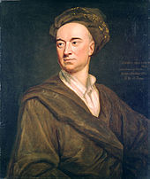 Chest high painted portrait of man wearing a brown robe and head covering