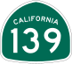 State Route 139 marker