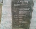 A lectern near F-6 aircraft mounted by PAF authorities in Jhelum City