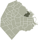 Location of Recoleta within Buenos Aires