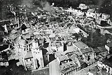 Aerial photo showing the city of Wieluń which was destroyed by Luftwaffe bombing on 1 September