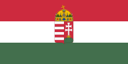 Flag of the Kingdom of Hungary from 1874 to 1896.