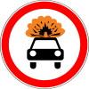 No vehicles carrying explosive or readily inflammable substances