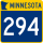 Trunk Highway 294 marker