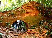 Nalrajar Garh fortification wall in Chilapata Forests, West Bengal, is one of the last surviving fortification remains from the Gupta period ,currently 5–7 m high