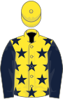 Yellow, dark blue stars and sleeves, yellow cap