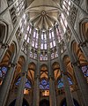 Interior stained glass and choir