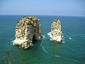 A view of Raouché off the coast of Beirut,  Lebanon