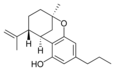 Chemical structure of Δ7-trans-isotetrahydrocannabivarin.