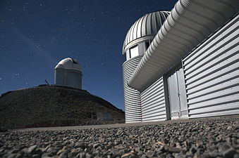 Euler Telescope with the ESO 3.6 m Telescope in the background